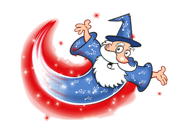 Ossie, the cartoon wizard mascot for a local council internet campaaign by Jim Barker cartoon illustration